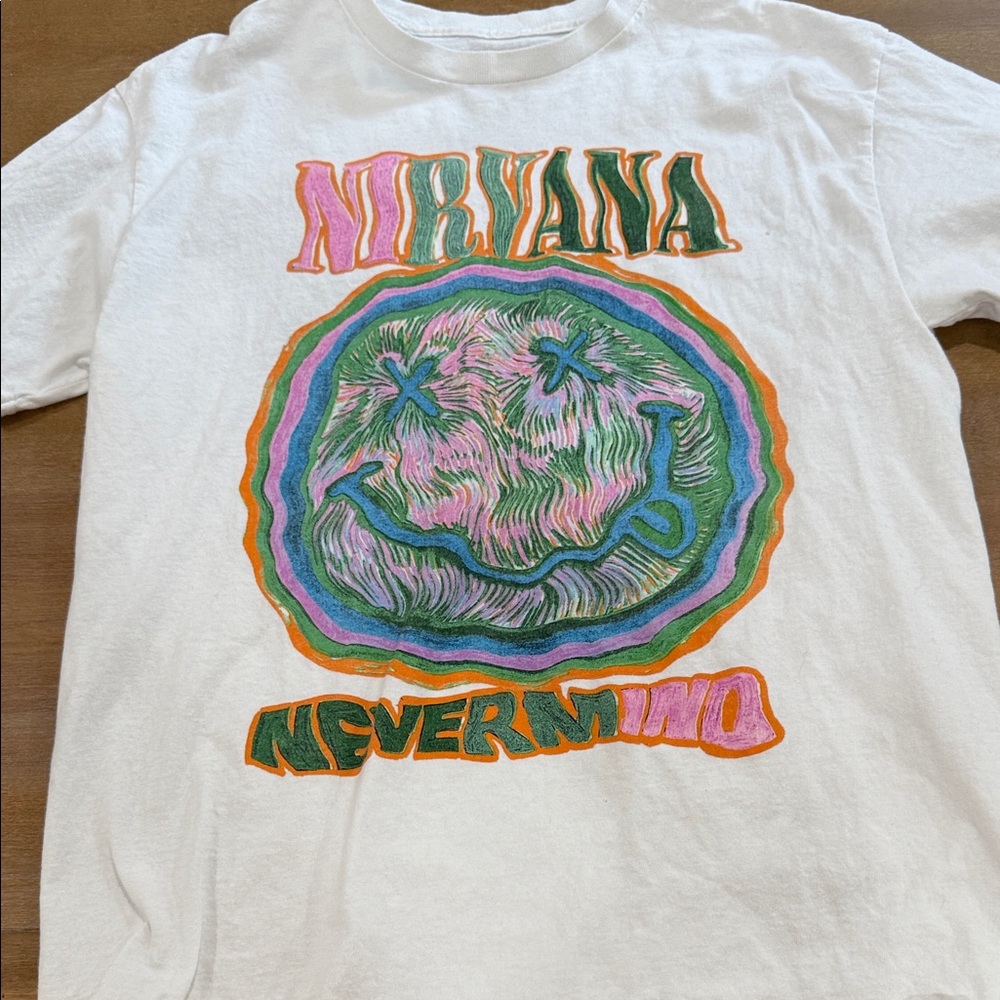 NIRVANA White Graphic Tee
